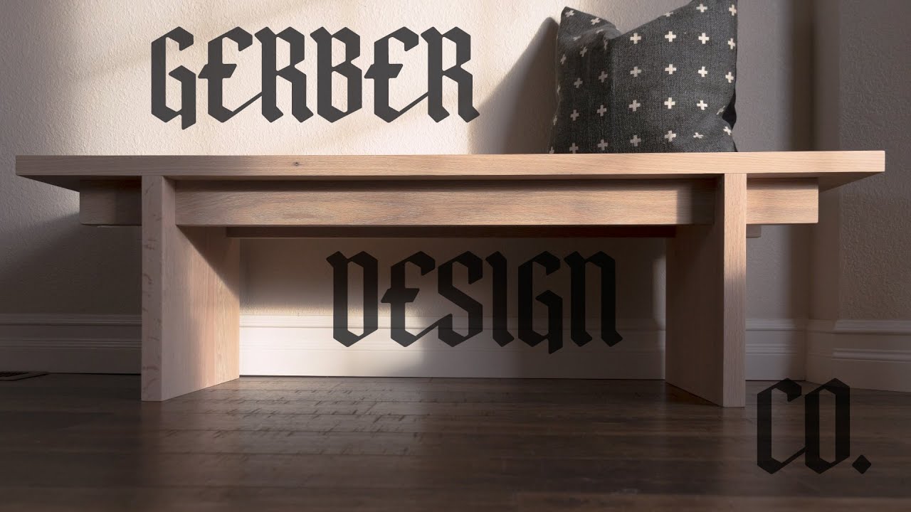 Building A Modern Stye Bench // DIY Woodworking