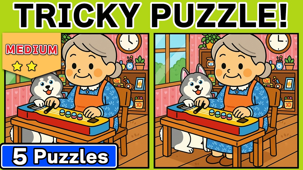 【MEDIUM】One Tiny Detail Breaks Everything — 5-Puzzle Spot the Difference #169