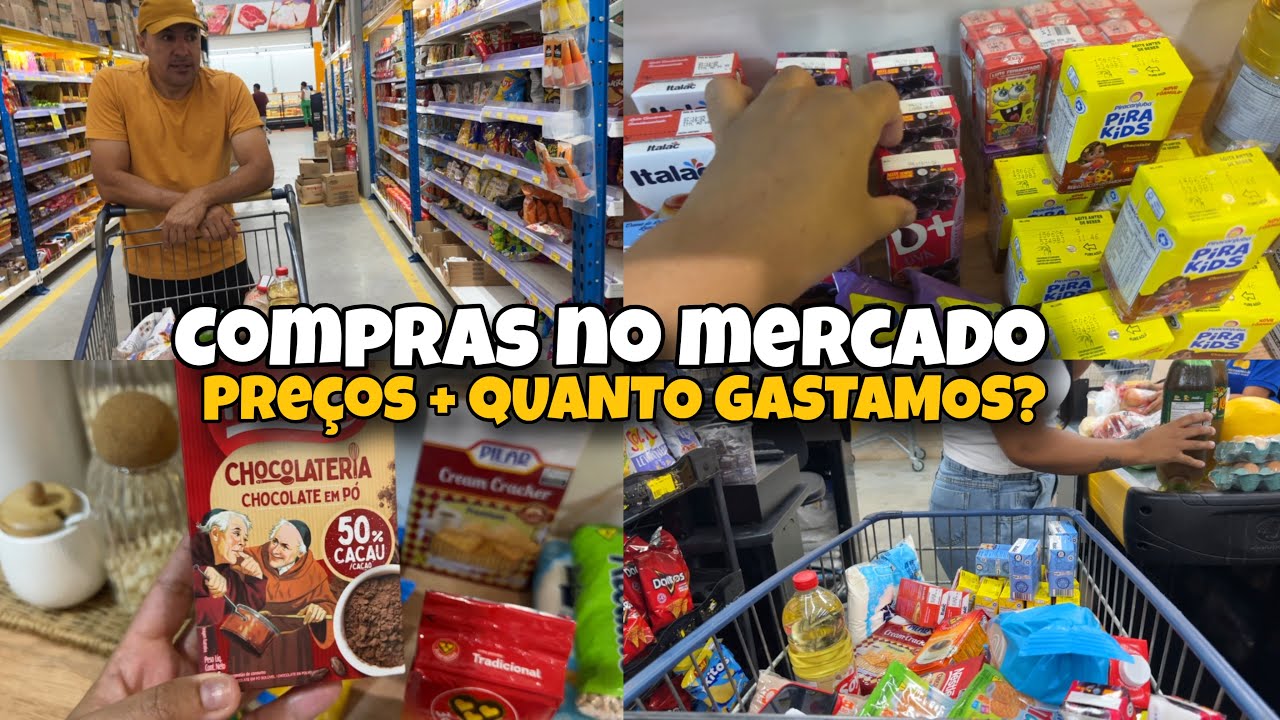 QUASE UMA COMPRA DO MÊS 😱| COMPRAS NO MERCADO | PREÇOS + QUANTO GASTAMOS ?? 
