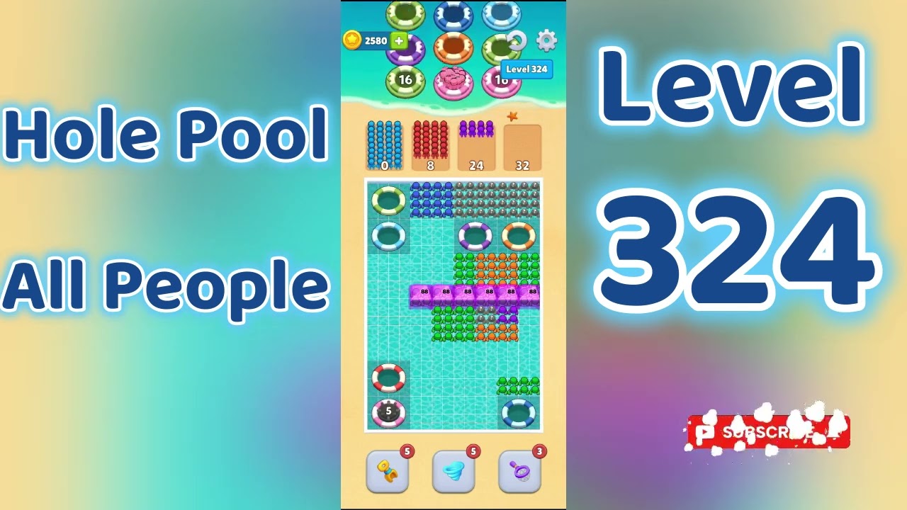 Hole Pool All People Level 324 🕳️🎯 | Easy Start Gameplay & Satisfying Puzzle | Go Answer