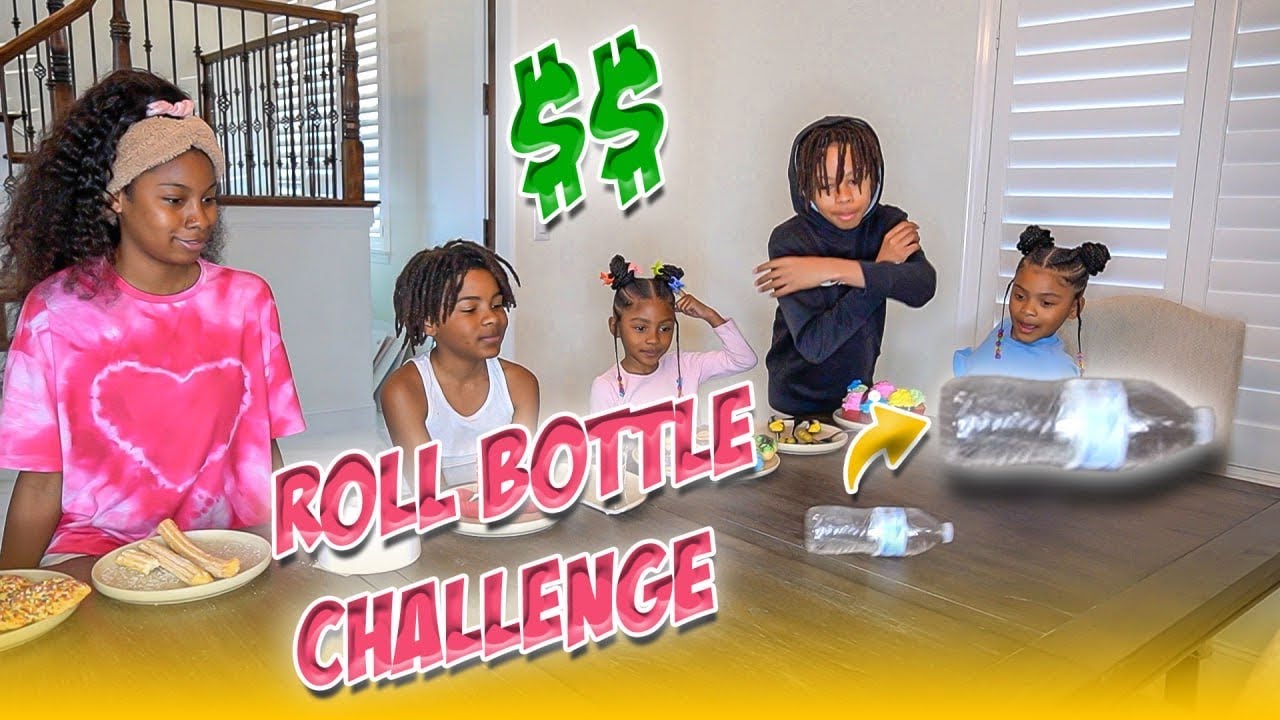 ROLL THE BOTTLE CHALLENGE: Funny Family Challenge