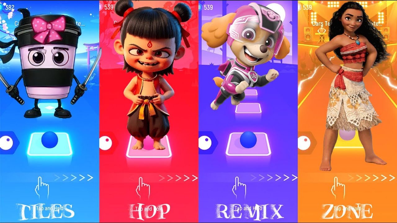 Funny Paw Patrol🐶 🆚 Funny Frozen 2🌌 🆚 Funny Trolls🌈 🆚 Funny Lion King🐆  Tiles Hop EDM Rush