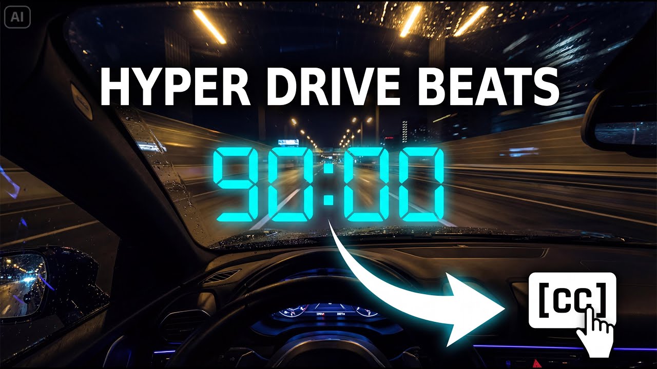 🚗 Brain Won't Start · Driving Techno for Deep Work · YourDigital Focus Partner · Timer (CC) · 90 Min