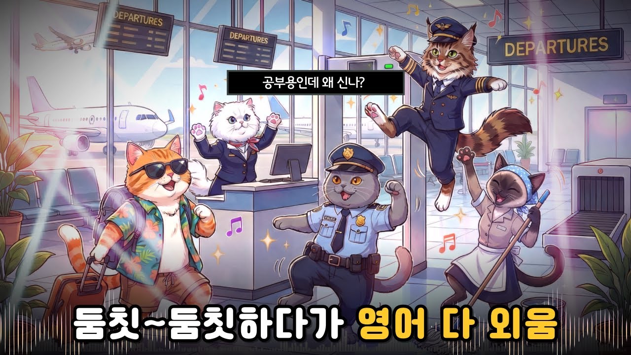 [영어플리] 시간 순삭! 언제 영어 다 외웠대? (무의식 암기)🎵ft.공항영어 (영어 가사/해석) (1시간) #노동요