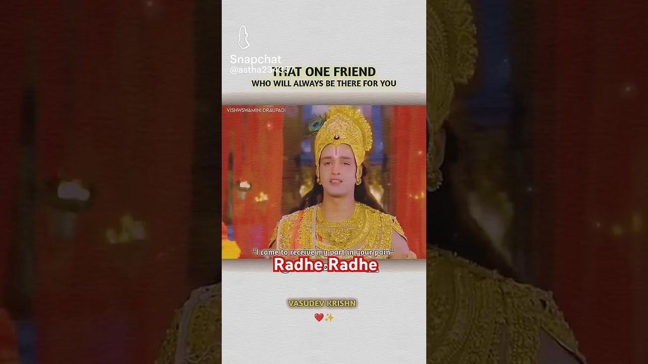 Krishna draupadi friendship ❤ #subscribe #love #hindudeity #support #friendship #krishna #draupadi