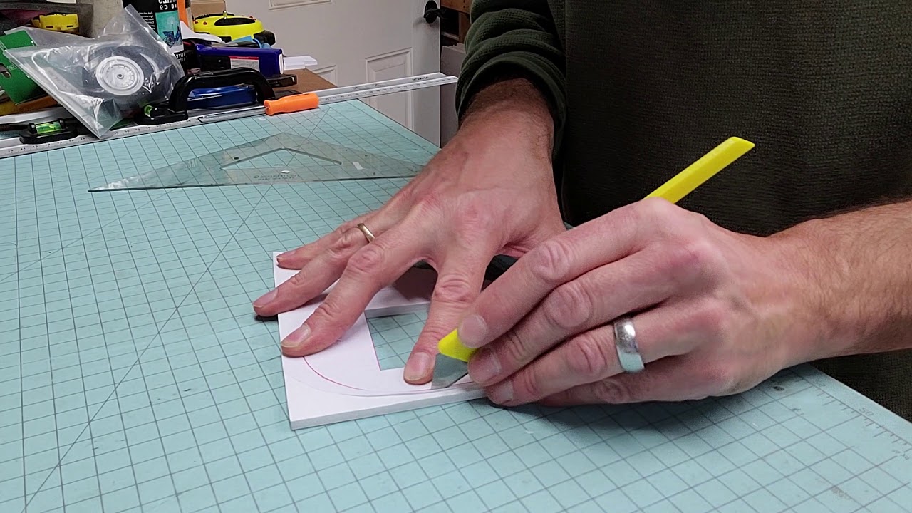 clean cut curves in foam board