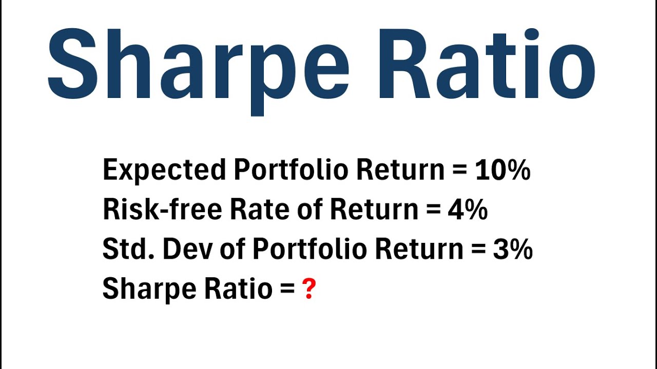How to Calculate the Sharpe Ratio (With Example)