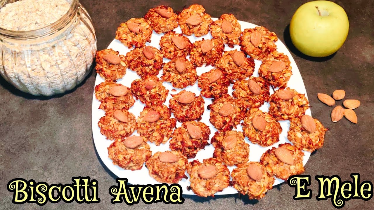 BISCOTTI con AVENA e MELE senza zucchero, burro e senza glutine 