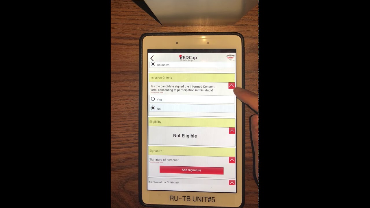 REDCap App Data Entry