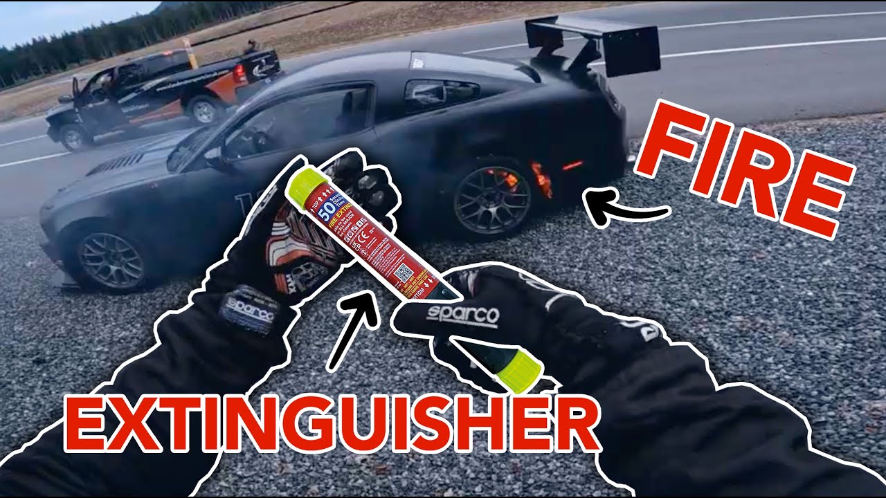 🔥 Ford Mustang Saved on Race Track by the Fire Safety Stick!