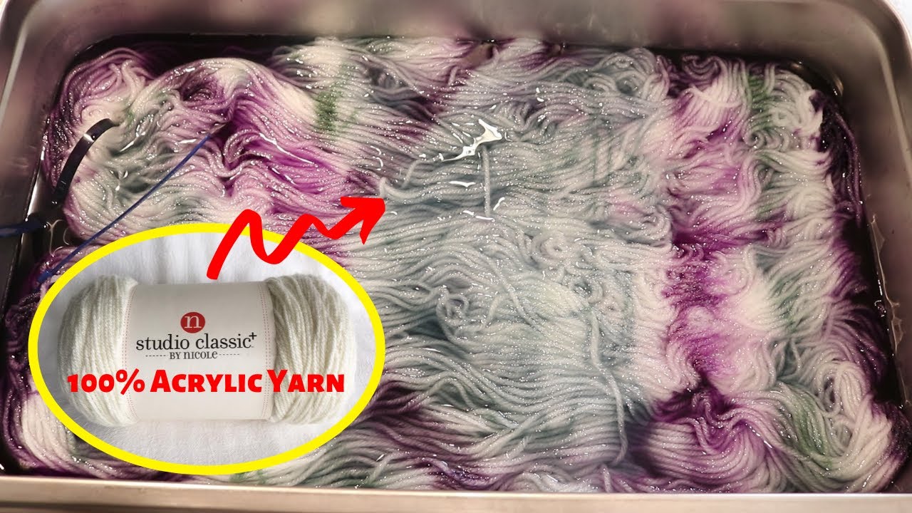 Dyepot Weekly #172 - Low Immersion Dyeing Acrylic Yarn with Rit DyeMore Synthetic