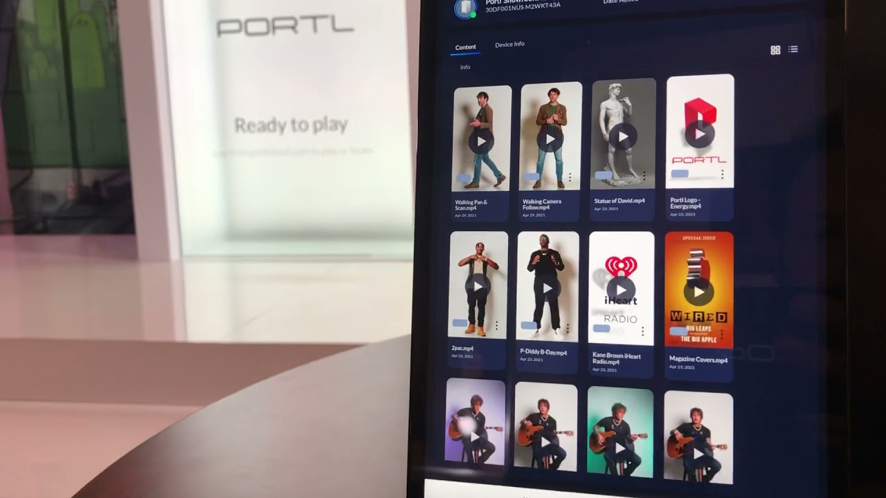 PORTL’s brand new cloud based interactive hologram content delivery interface in action!