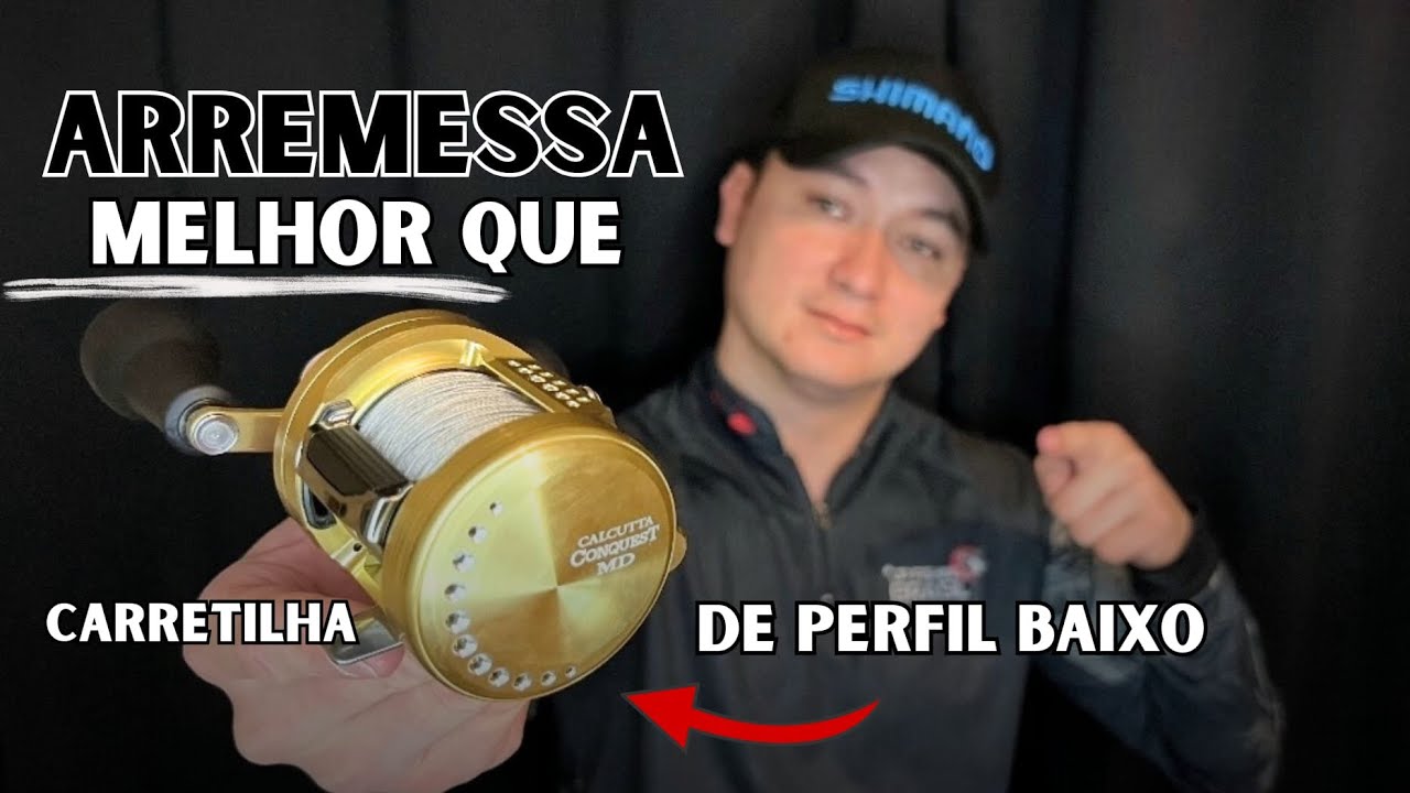 ARREMESSA MELHOR QUE CARRETILHA PERFIL BAIXO! testa de carretilha 
