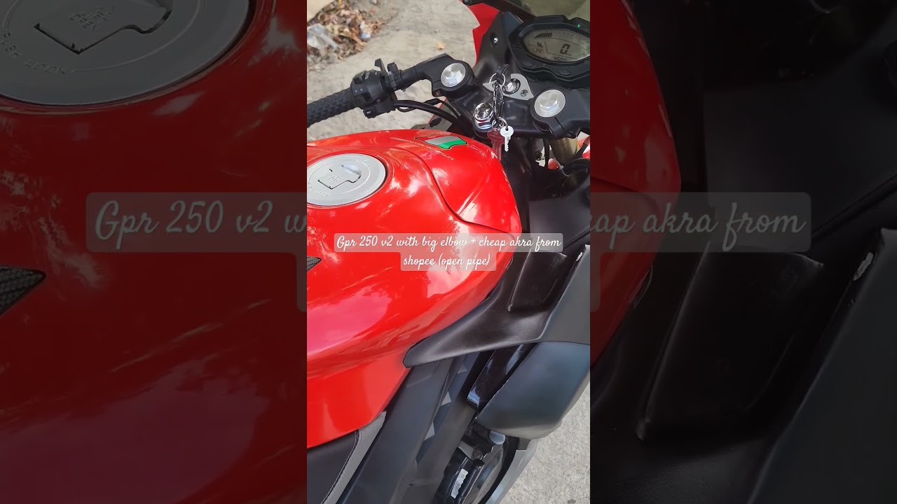 GPR 250 V2 with big elbow (resonator) + cheap akra from shopee #motorstar #gpr250v2