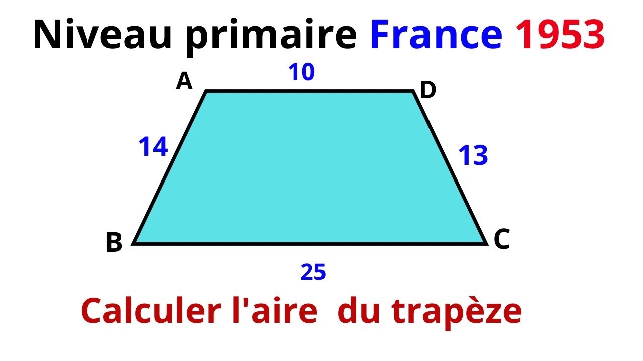 Comment calculer l'aire du trapèze ? 