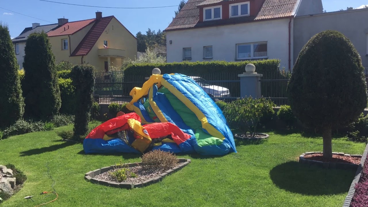 Dmuchany Plac zabaw ze zjeżdżalnią Little Tikes - rozkładnie