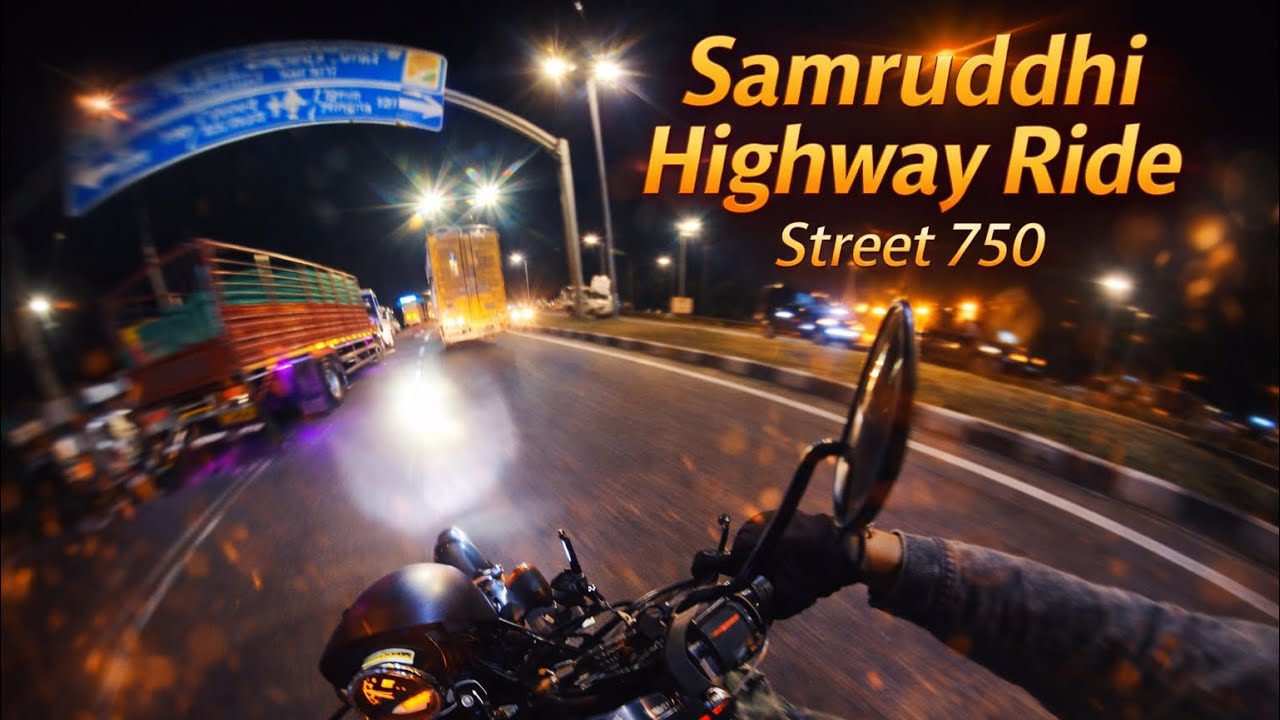 Evening ride, Chinchbhavan to Samruddhi Highway Starting Point Harley Davidson Street 750 motorcycle