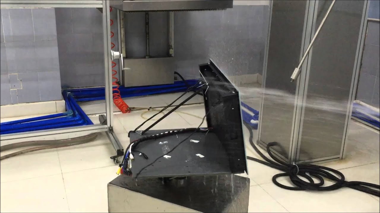 AVIS TV IP65 Waterproof and Dustproof test