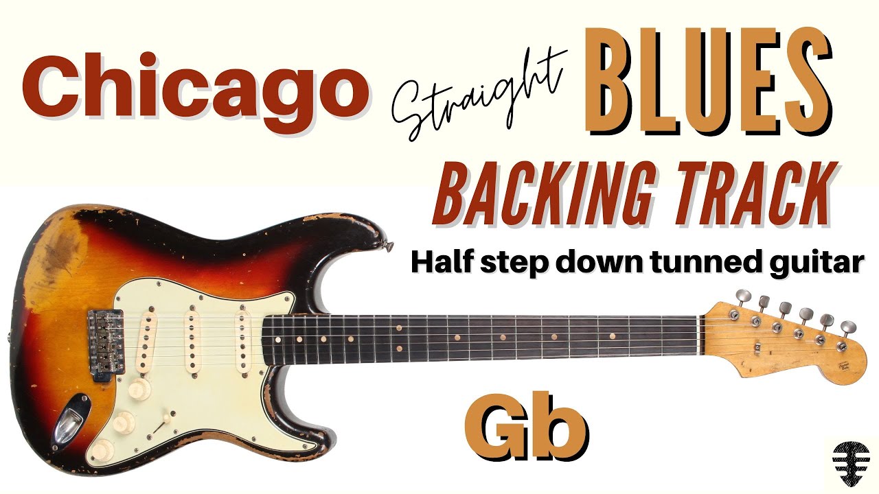 HALF STEP DOWNed Chicago Straight Blues backing track in Gb