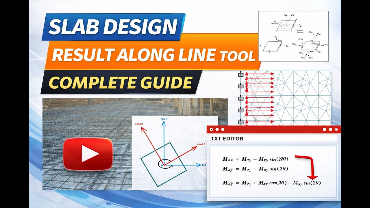 Slab Design using Result Along Line in STAAD