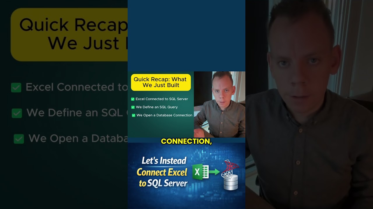Как автоматически импортировать данные SQL в Excel в режиме реального времени #excel #sql #базада...