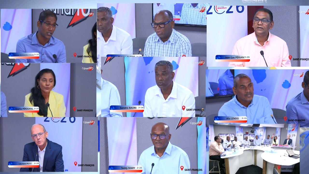 Onews Guadeloupe. LE PLATEAU DE L'ÉLECTION MUNICIPALE DE Saint françois Débat canal 10