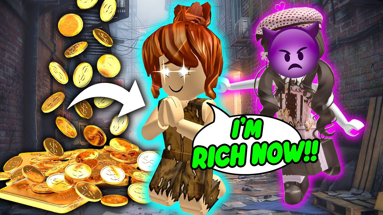 😱 PICK-ME GIRL SHOCKED I WENT FROM POOR TO INFINITE ♾️ #roblox #robloxstory