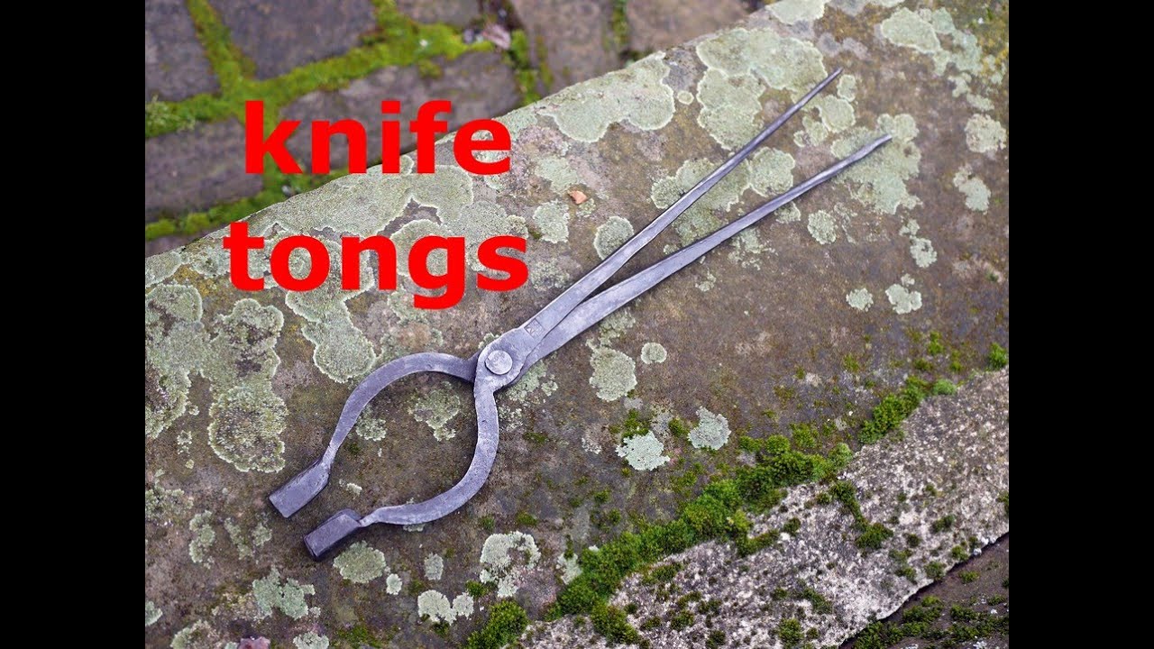 Blacksmithing - forging knife tongs - Zange zum Messerklinge schmieden