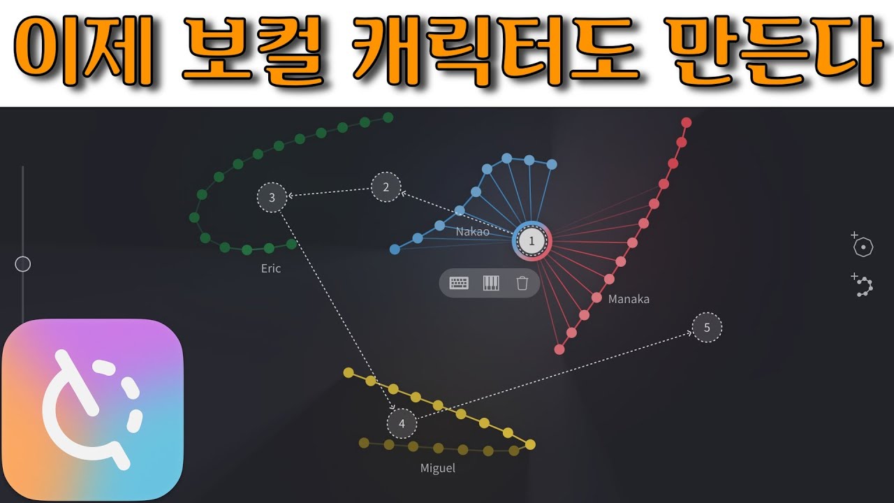 AI 보컬 캐릭터를 만드는 Vocoflex와 Synthesizer V를 사용했습니다. 실제 가수 없이 노래를 부르지 않아도 훌륭한 보컬을 디자인해 음반을 낼 수도 있을 것 같네요.