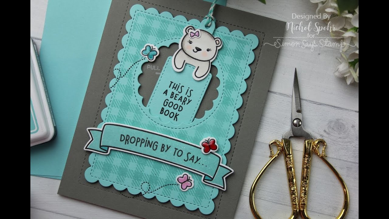Lawn Fawn | Birthday Bear Bookmark Card