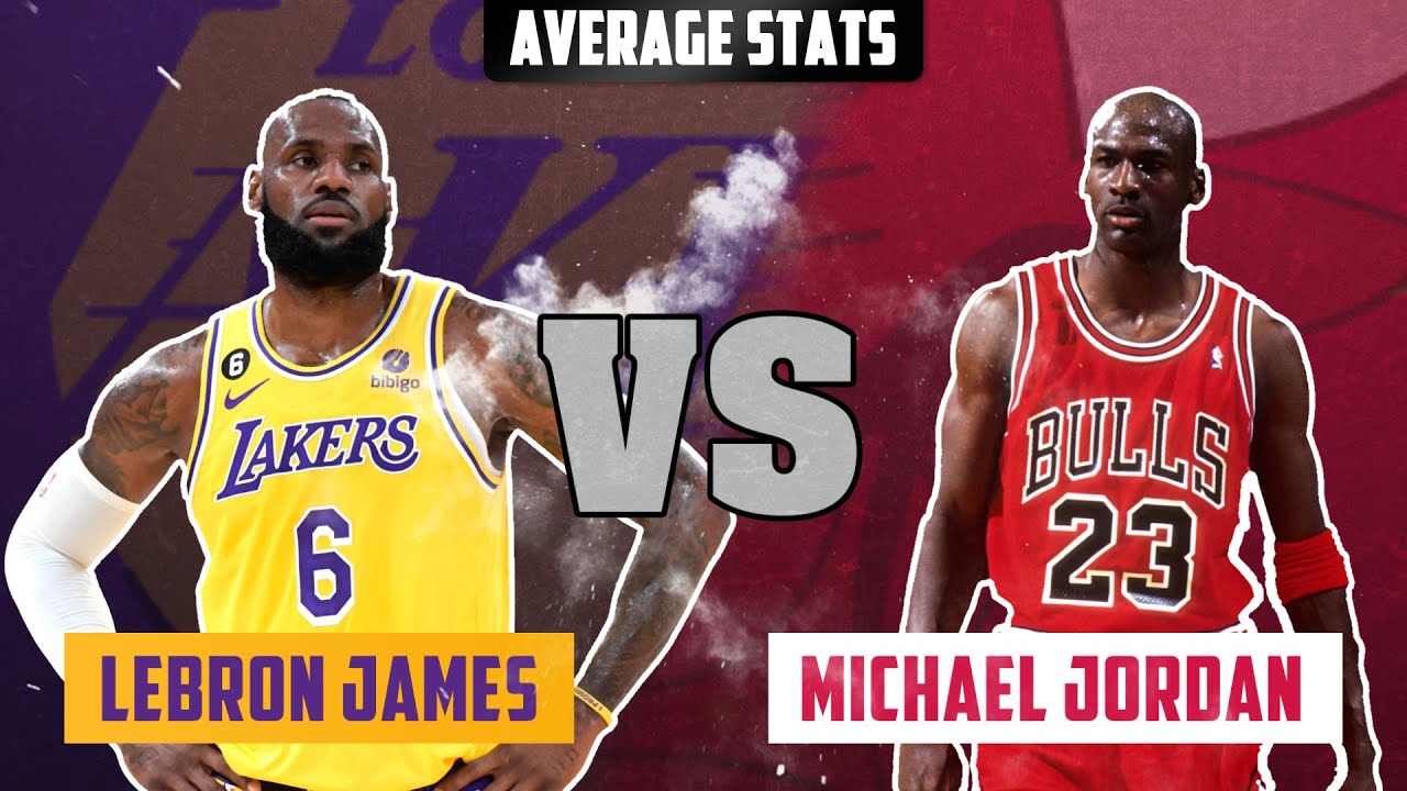 LeBron James vs. Michael Jordan. Comparison of average statistics