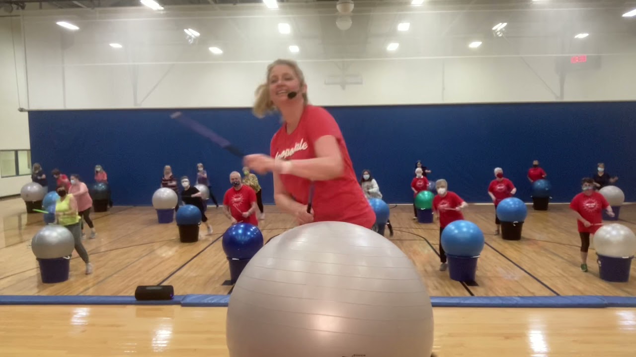 Waupaca Senior Center Cardio Drum I Like to Move It & Keep Your Skirts Down
