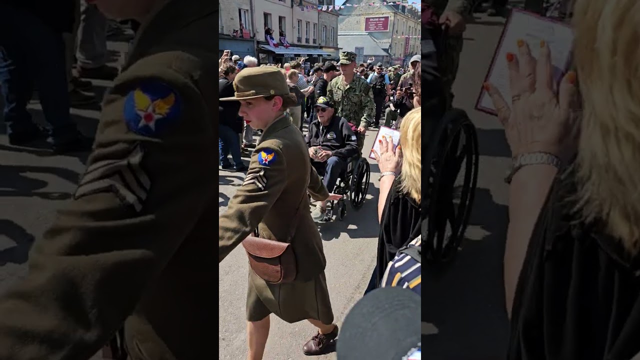 80 ème anniversaire DDay - Défiler Vétérans Sainte mère Église.