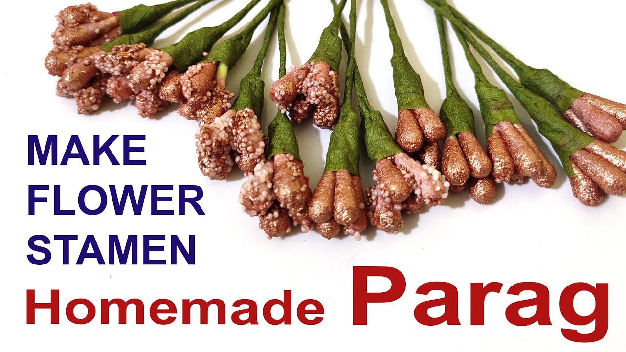 How to make Flower Pollens at Home in 2 Easy Styles / Diy flower stamens / Make Homemade Parag