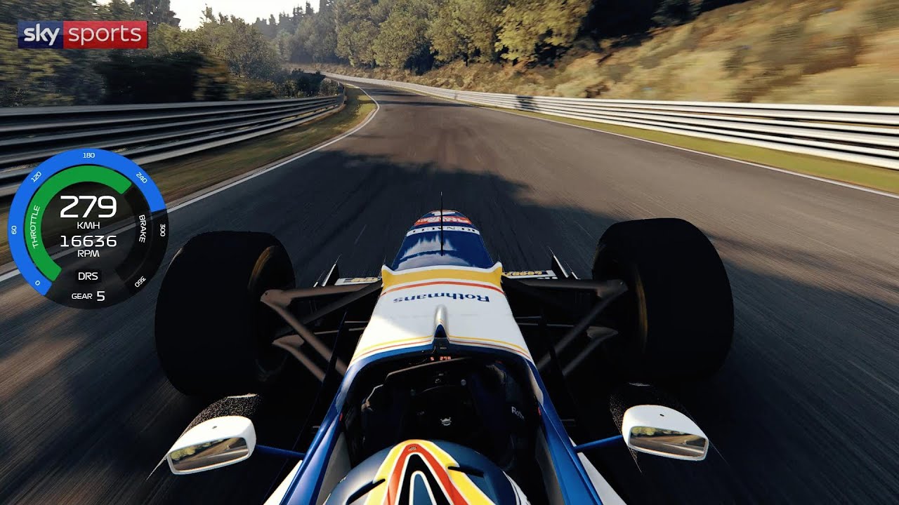 Williams F1 FW19 with V10 on The Nordschleife Onboard Cam