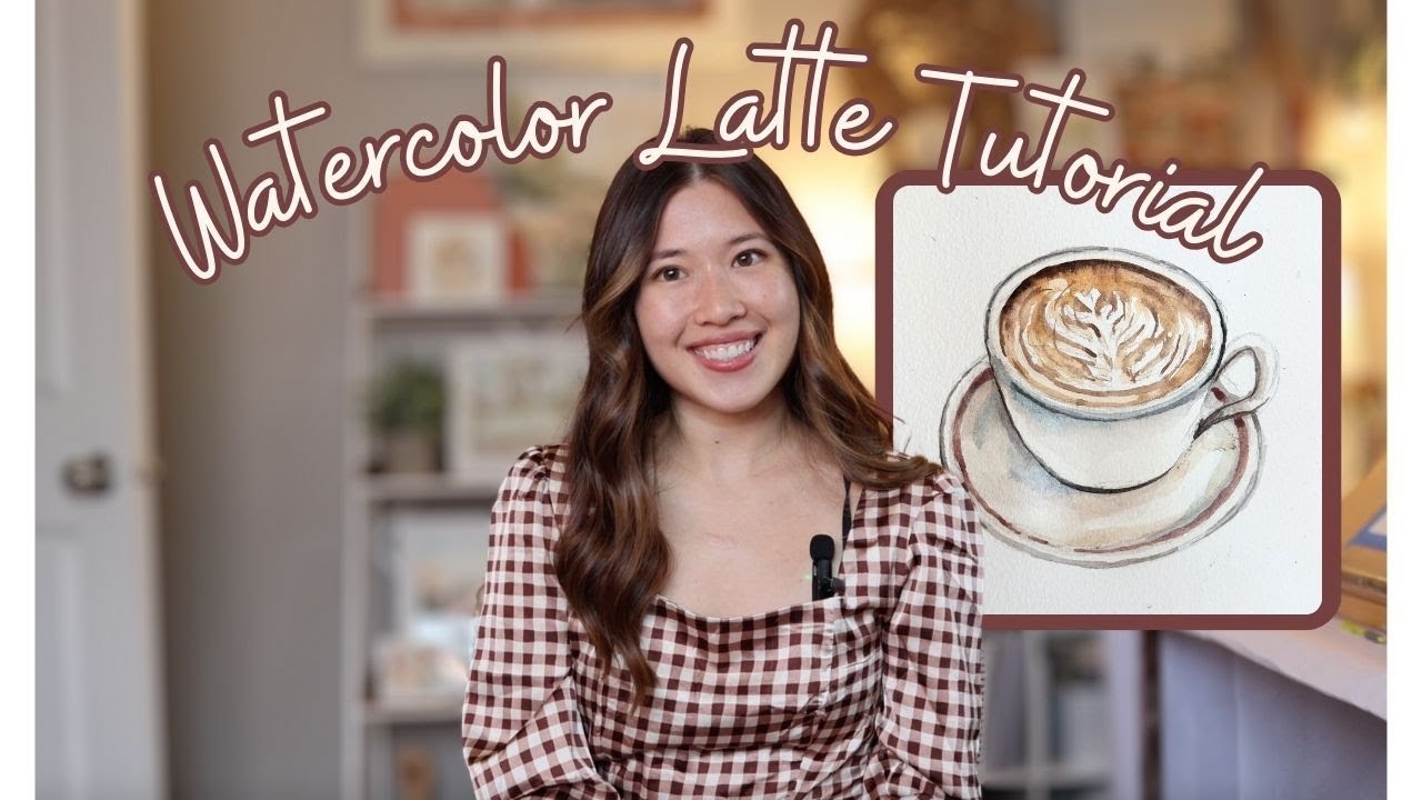 how to paint a latte | WATERCOLOR TUTORIAL