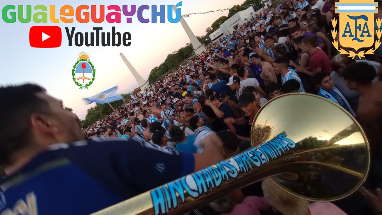 Festejos de Argentina finalista en Gualeguaychú