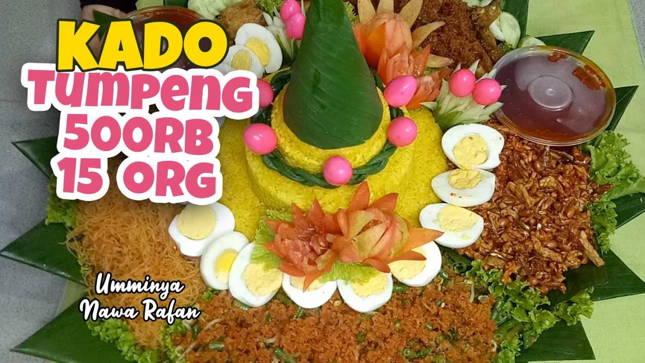 Cara Menghias Tumpeng porsi 15 orang makan Rp. 500rb,- | Umminya Nawa Rafan