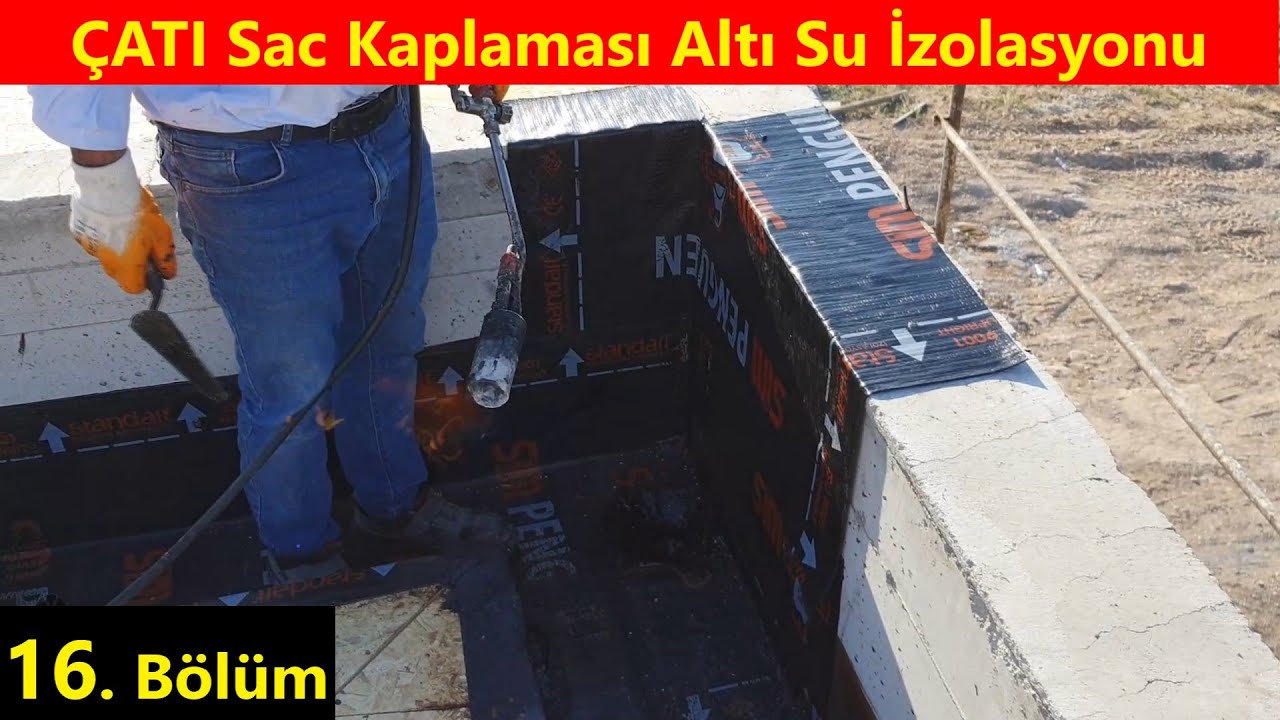 Çatımızın  Sac kaplaması altına OSB nin üstüne Bitümlü Membran ile Yapılan Su İzolasyonu   #movil16