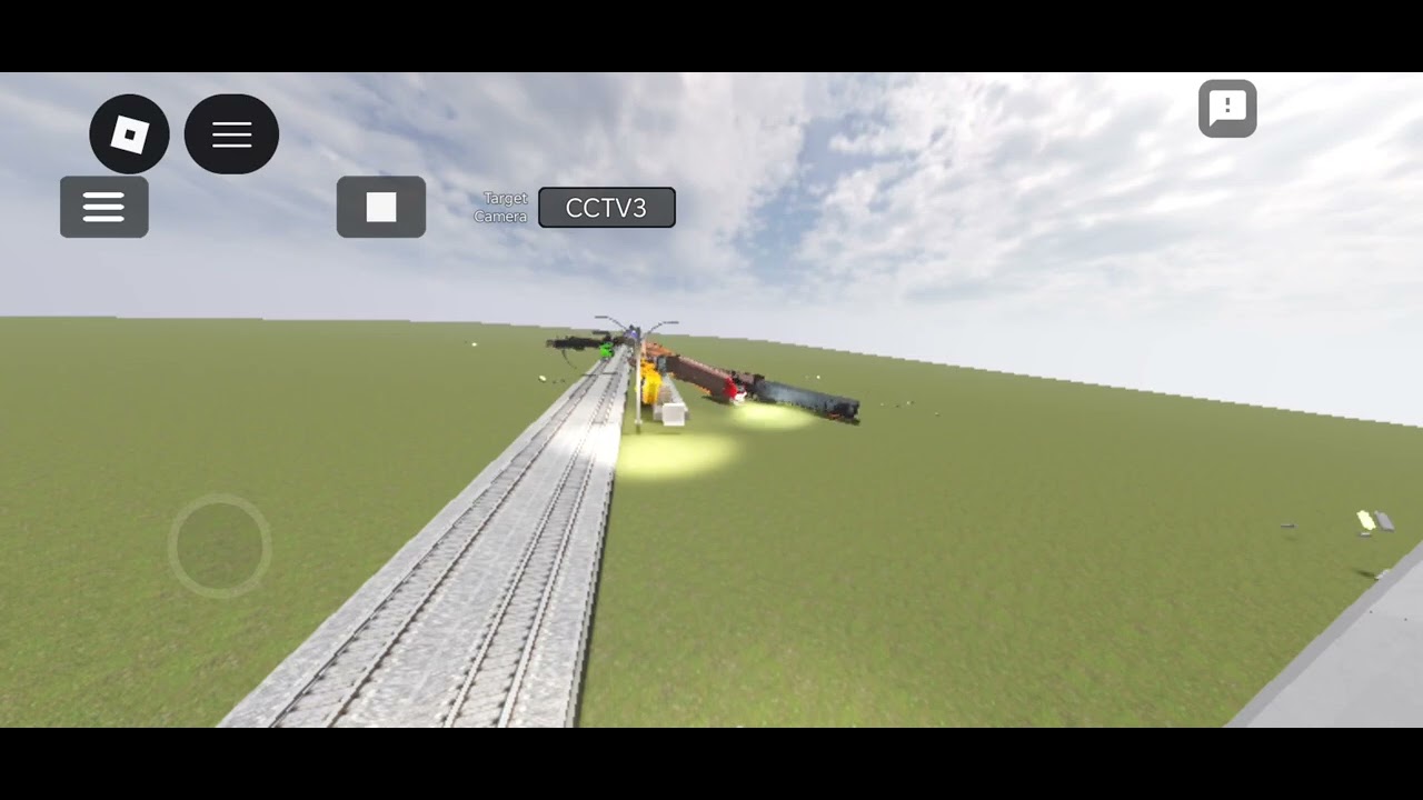 CCTV view of the Rainford Train Derailment: Number 3
