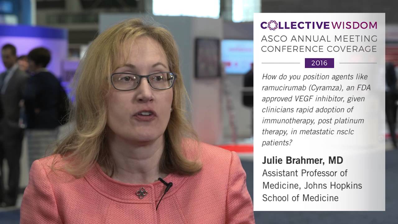 Julie Brahmer, MD, on positioning of ramucirumab (Cyramza) post-platinum therapy in NSCLC patients