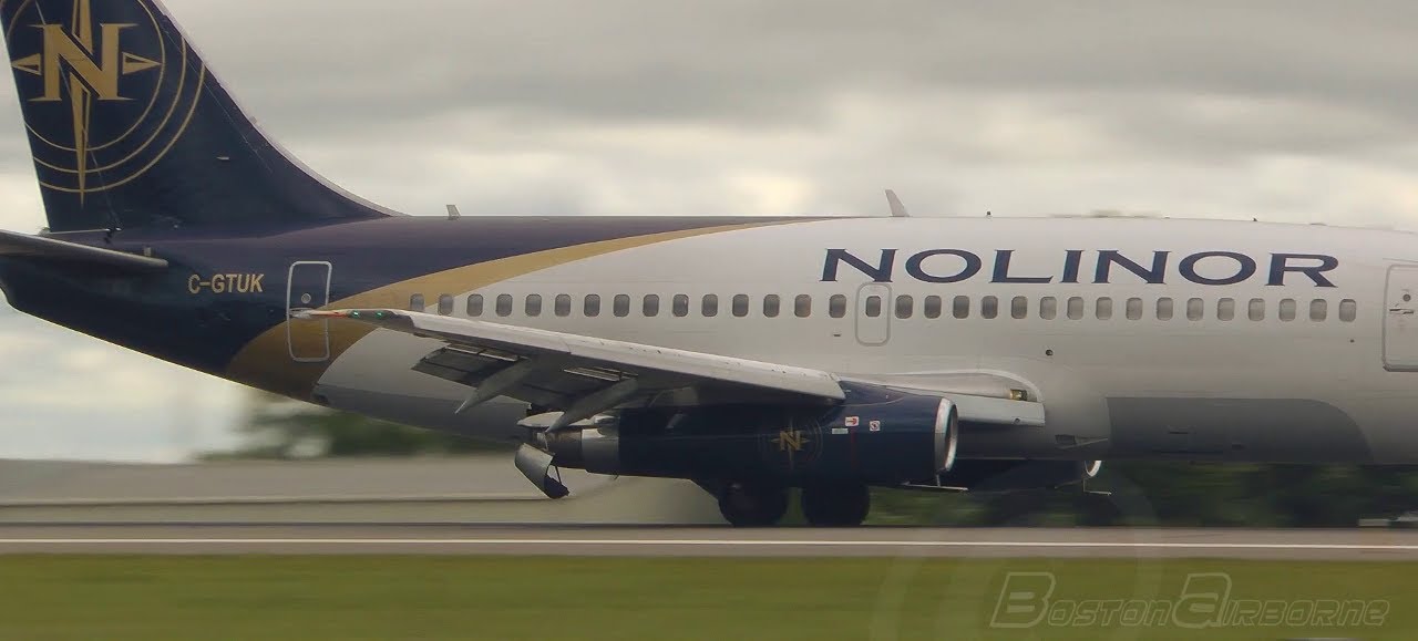 Nolinor Classic B732 Landing (Enhanced Video)