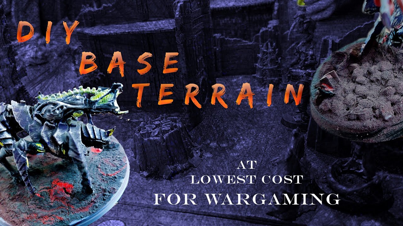 Simple and Low Cost Base Base Terrain for Wargaming Miniatures