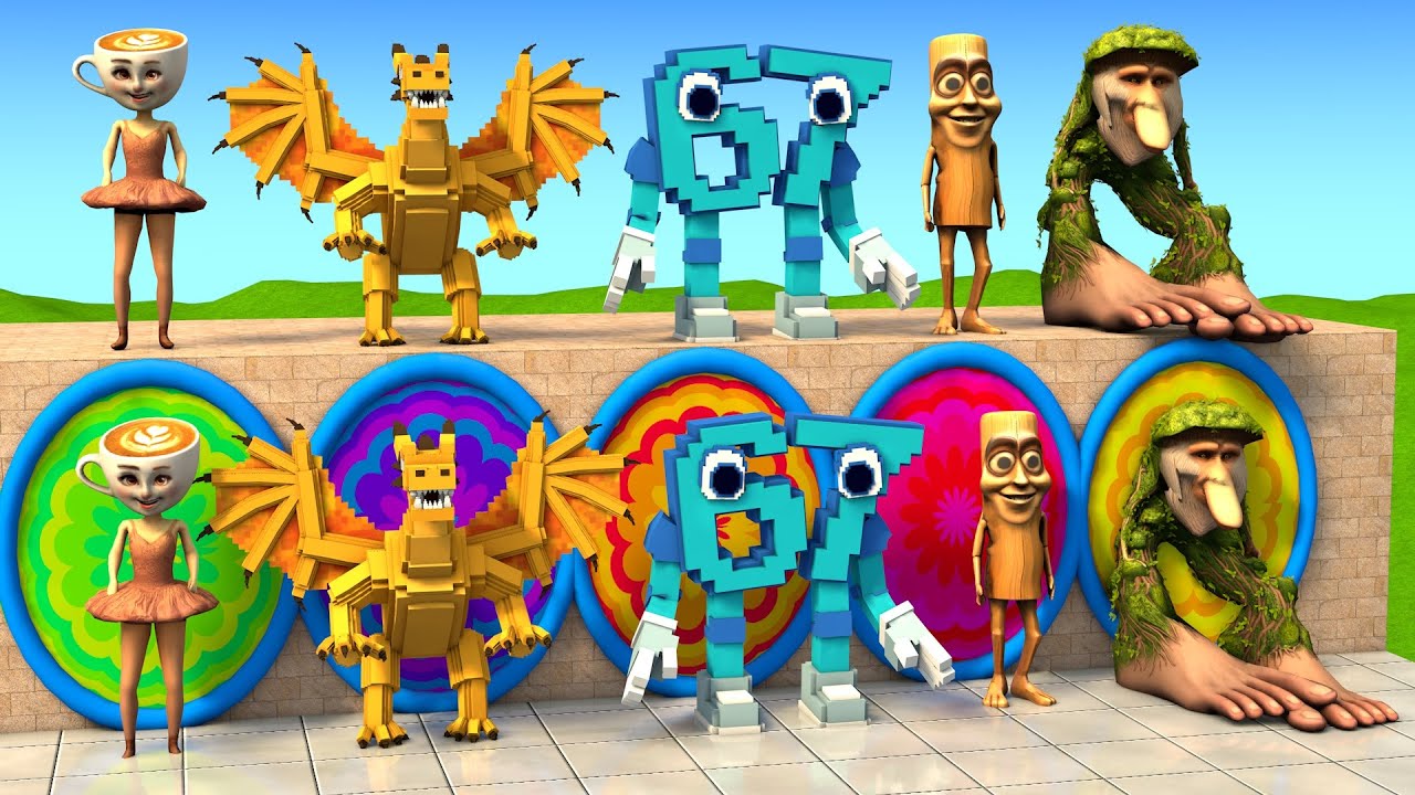 Long Slide Game With Cow Elephant Gorilla Hippopotamus Tiger 3d Animal Game Funny 3d Animals