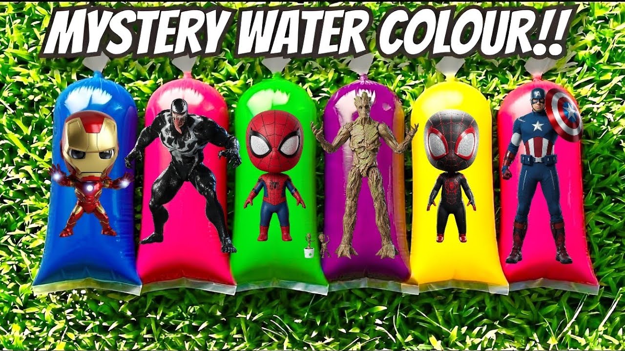 MISSION MYSTERY Water Colour AVENGERS SUPERHERO MARVEL (SPIDER-MAN, CAPTAIN AMERICA, IRON MAN,GROOT)