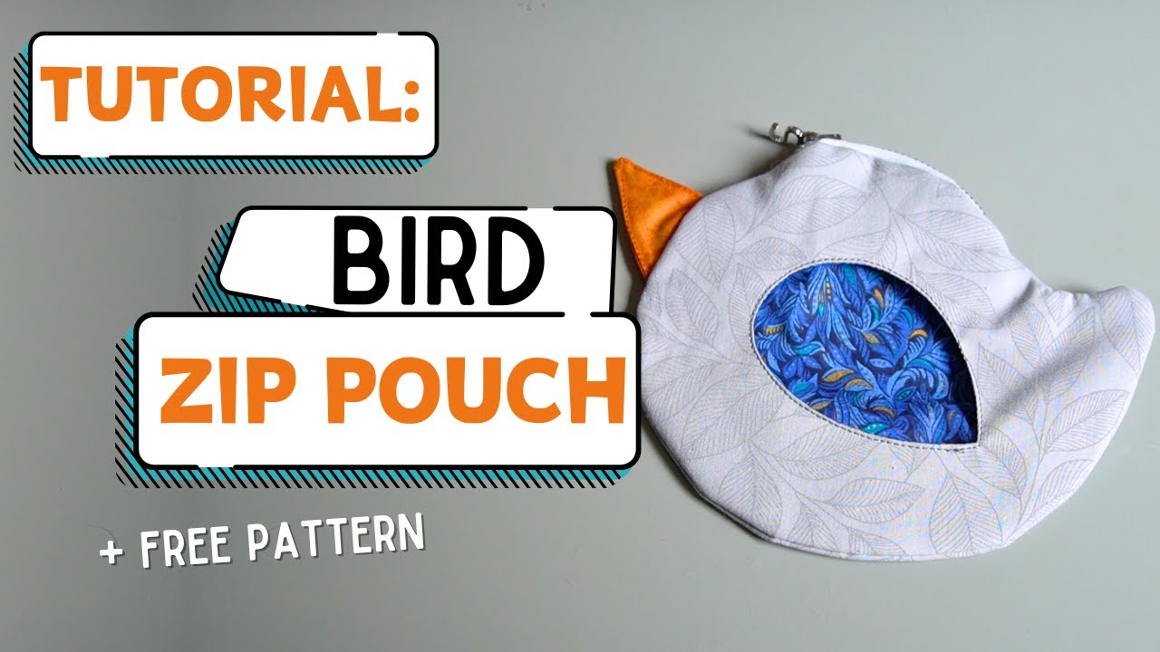 Tutorial: Bird Zipper coin Pouch