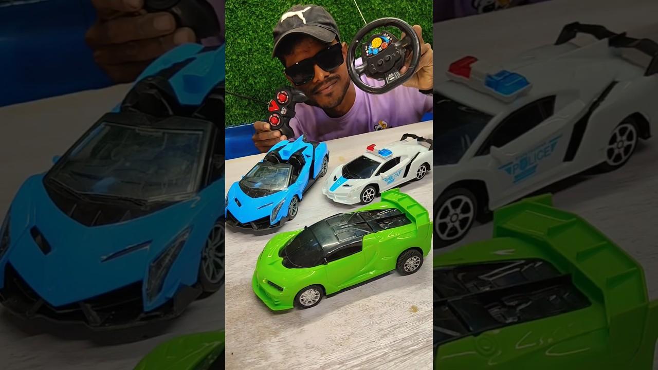 remote control police car and 2 Lamborghini super car | #shorts