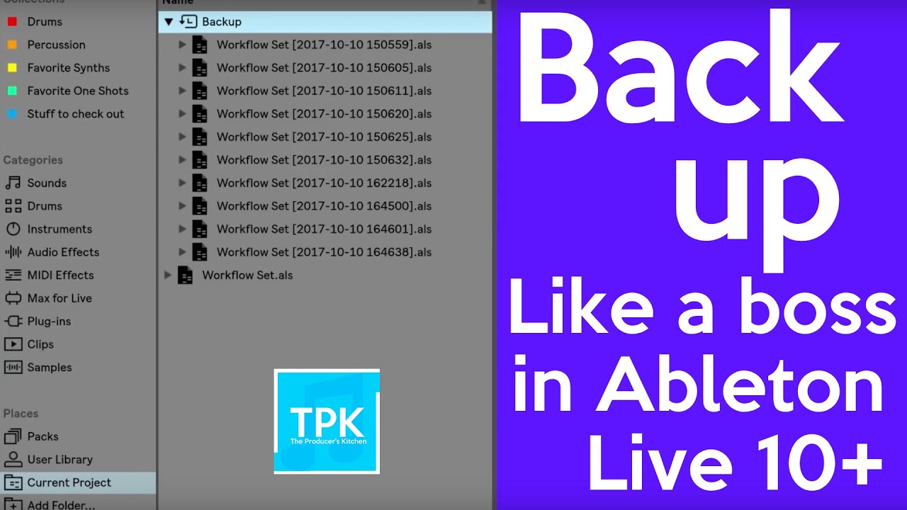 Ableton Live 10: Backup Like A Boss! (Tips, Tricks, Hacks)