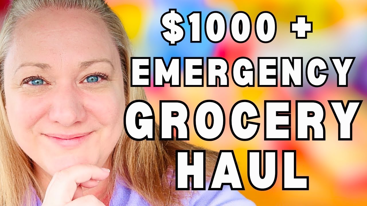 $1000+ GROCERY HAUL monthly + EMERGENCY STOCKPILE shop with fuel crises update