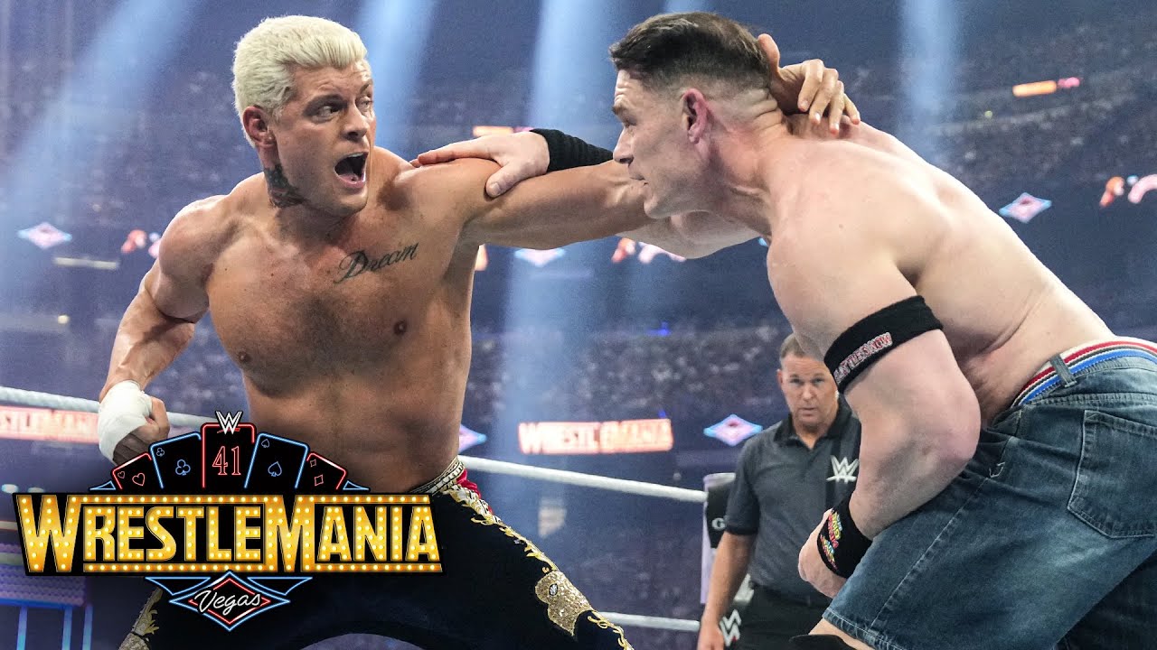 Коди Роудс против Джона Сины | Матч за чемпионство WWE: лучшие моменты воскресного WrestleMania 41